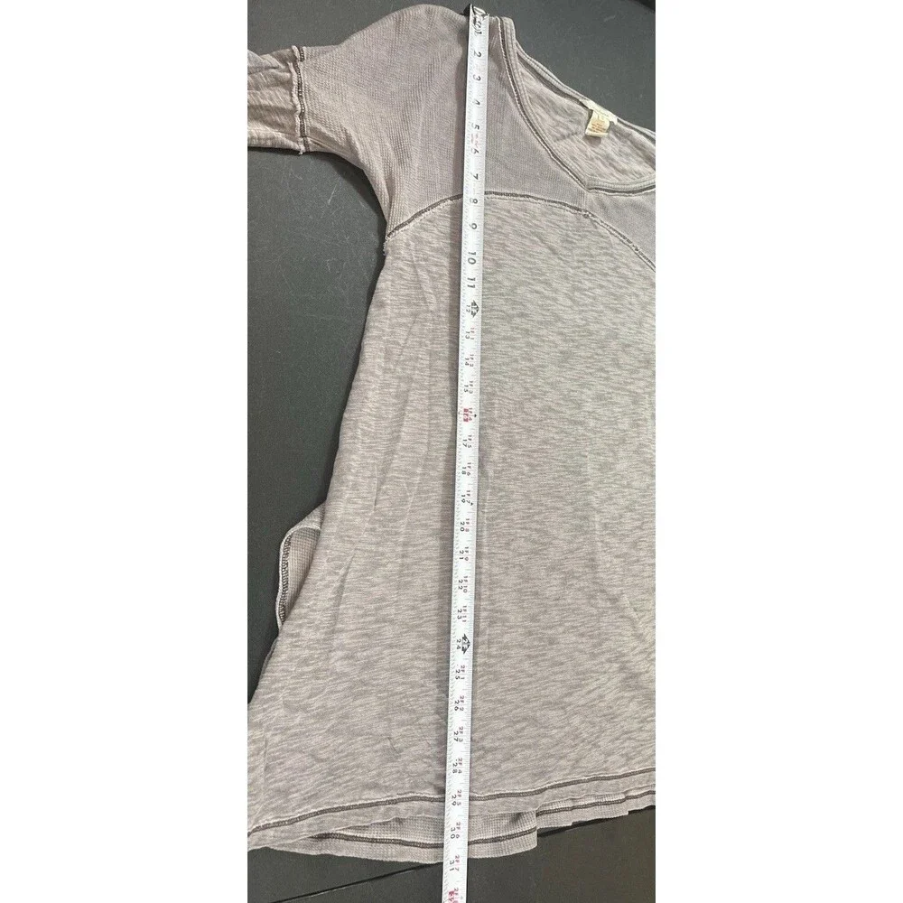 Sundance Grayish Purple Waffle Oversized Tunic Top S
